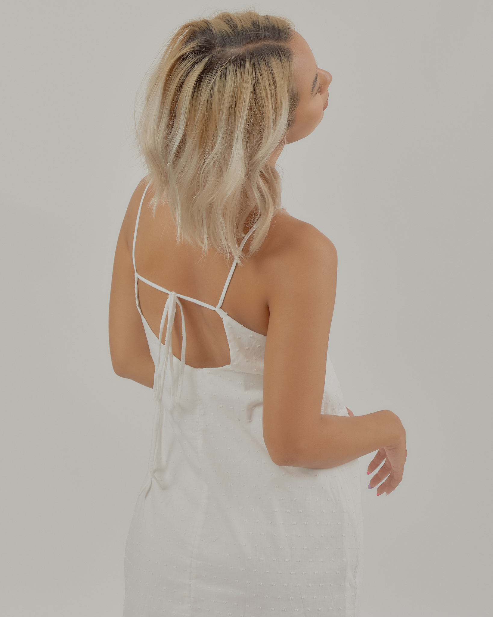 Avery Dress - Dotted Cream