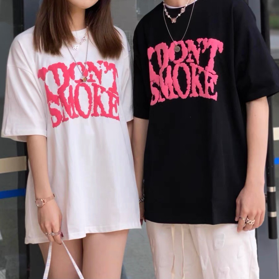I DON’T SMOKE 雲朵 發泡 情侶 字體Logo 短袖 短T DONSMOKE Don’t Smoke