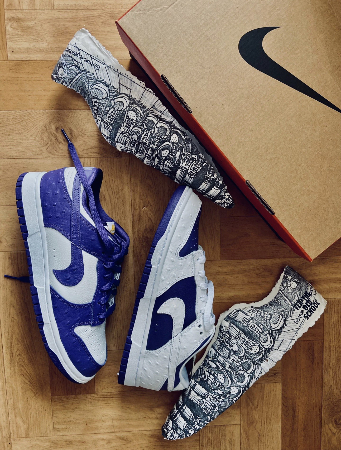 【APAIR】預購 Nike Dunk Low "Flip the Old School" 反轉倒鉤 白紫 DJ4636-100