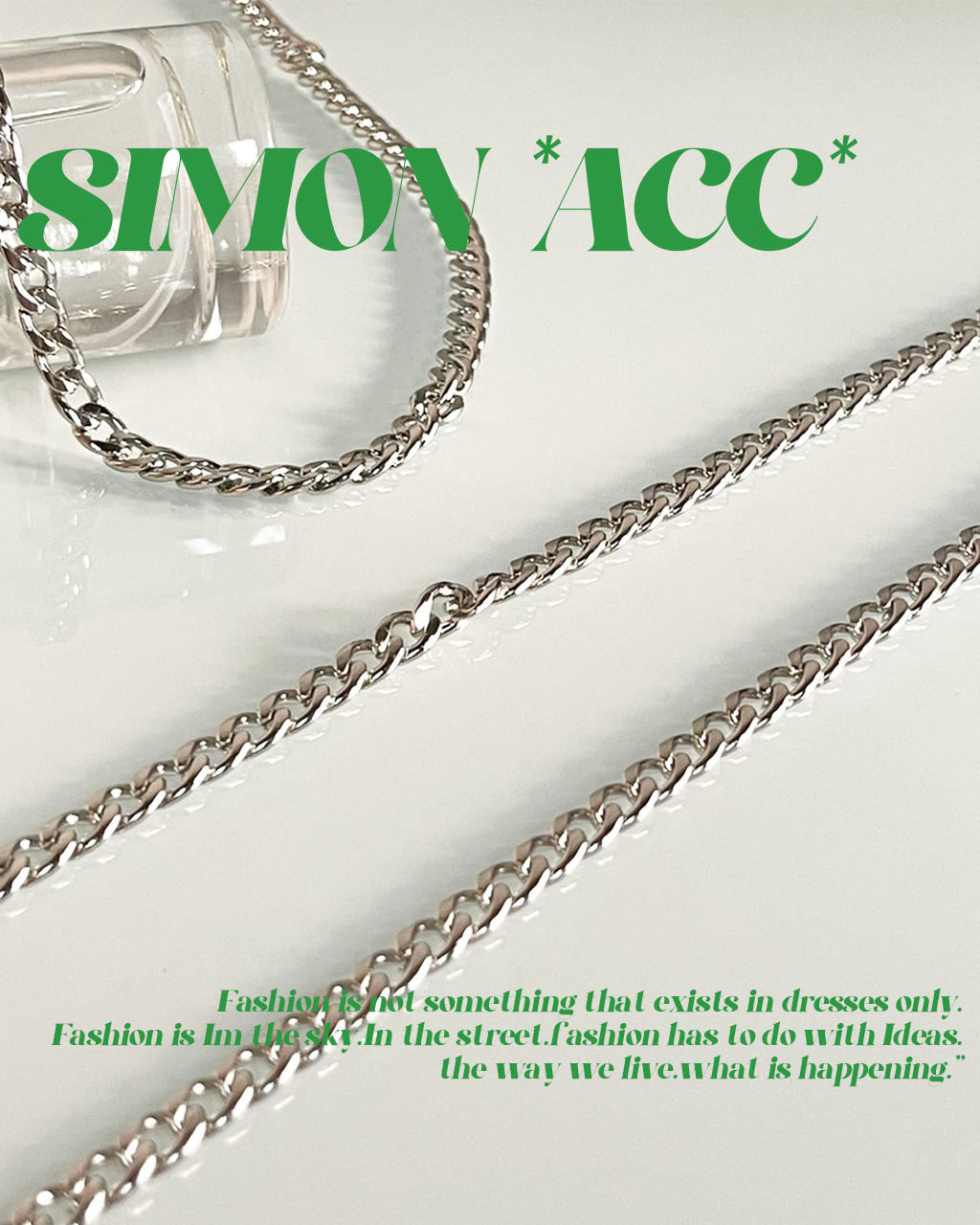 SIMON *acc* 醫療鋼 細 古巴 項鍊