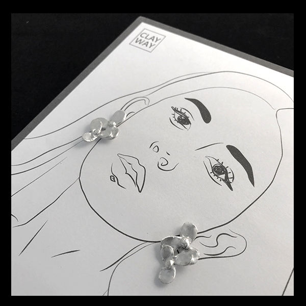 初階課程 造型 小花團耳針