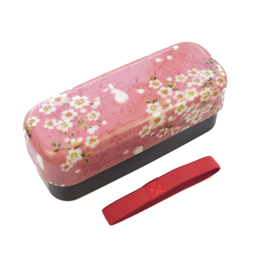 正日牌 HAKOYA 布貼スリムコンパクト弁当 日本櫻兔粉便當盒 (11)