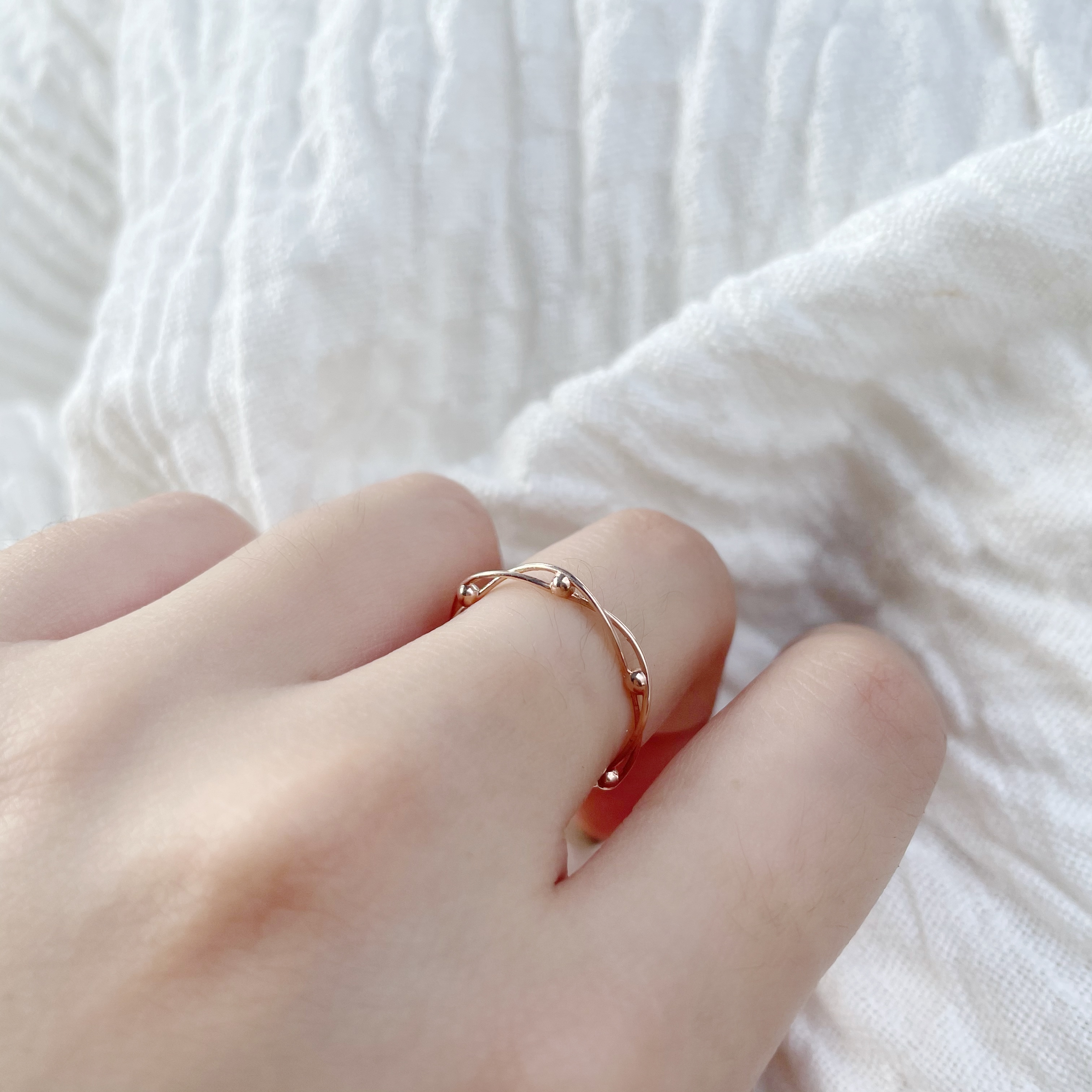 14K Greenwich金球戒指