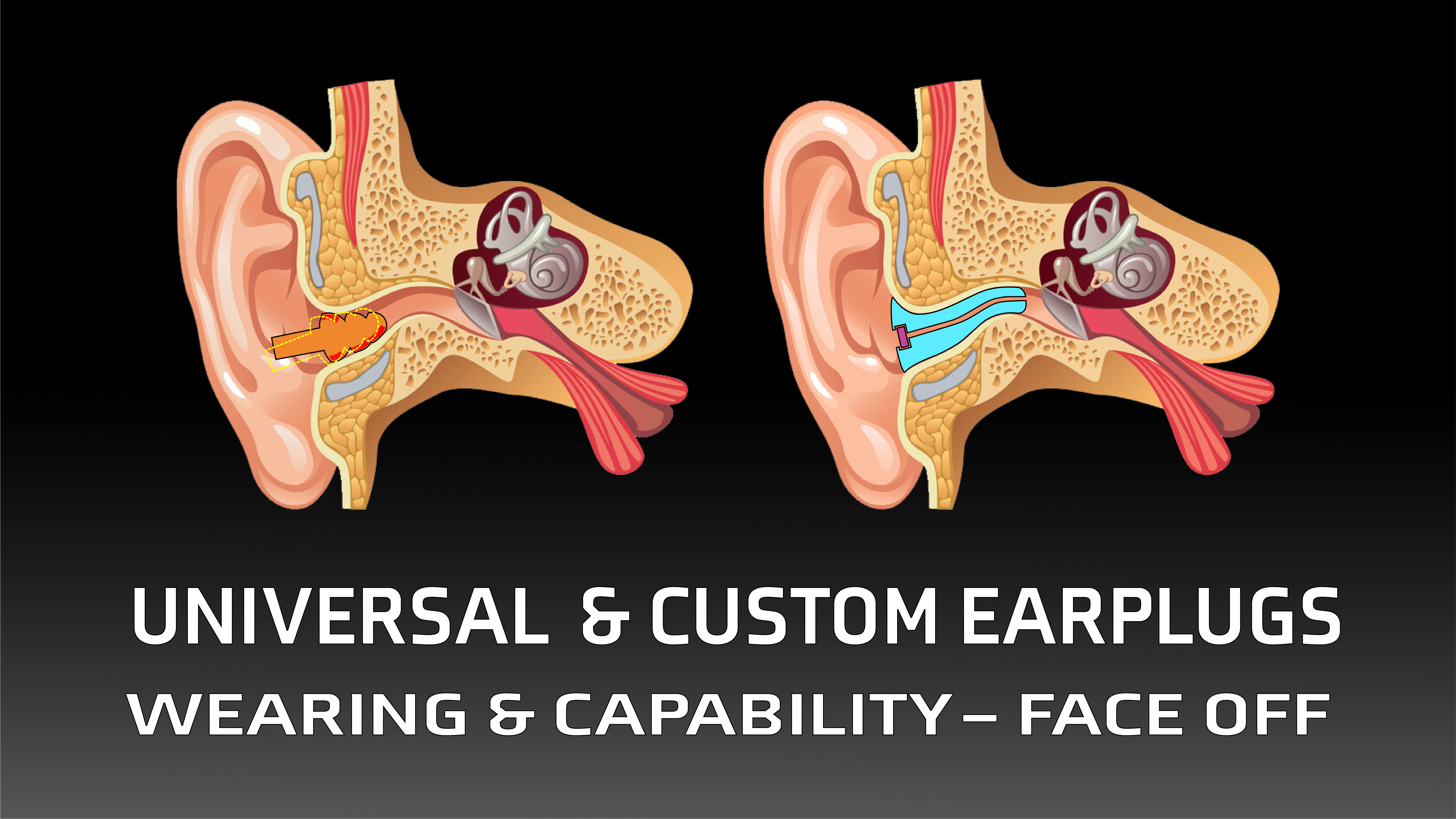 Universal & Custom Earplug Wearing and Capability Face Off