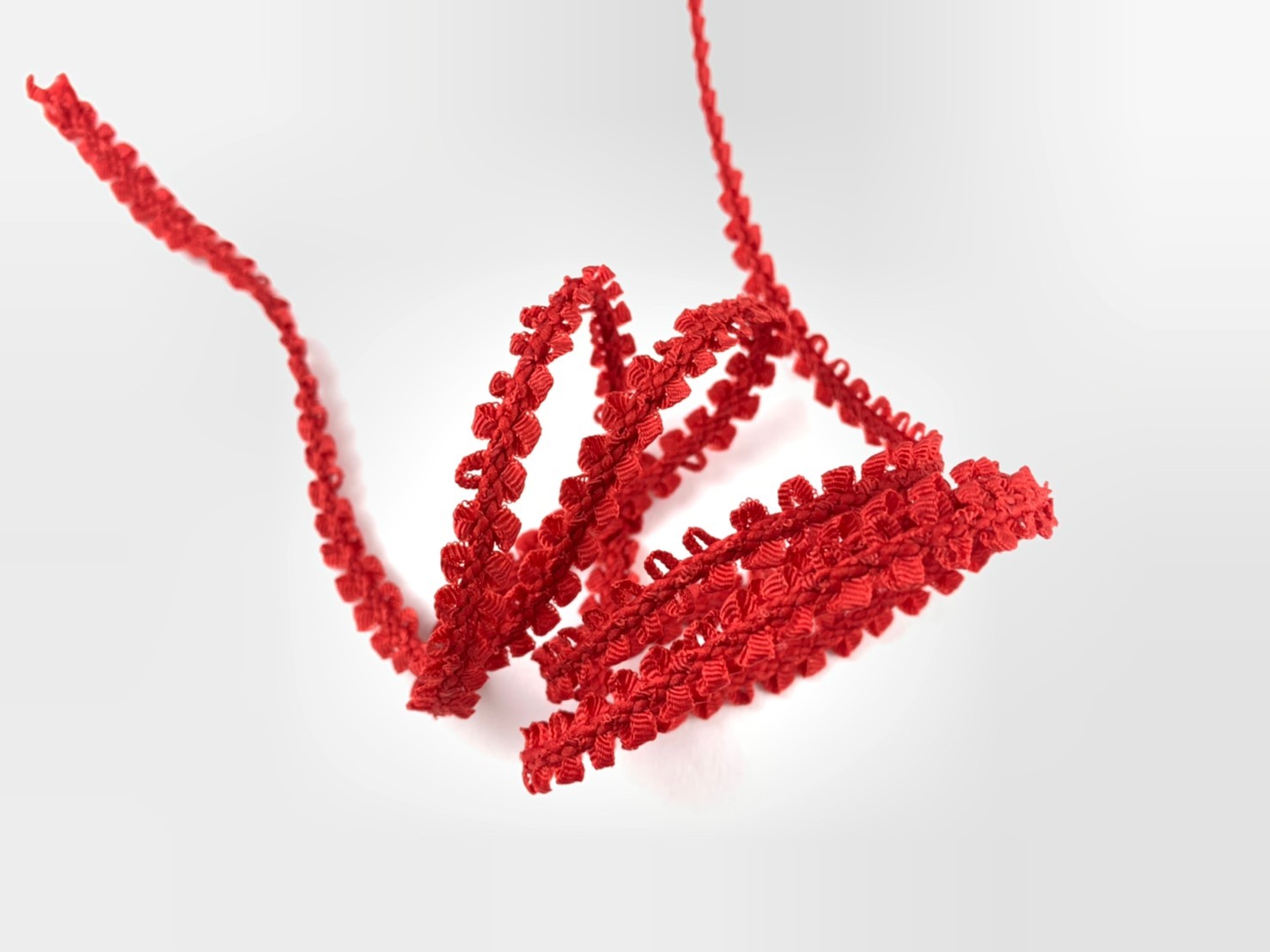 素色雙耳花飾織帶/8mm