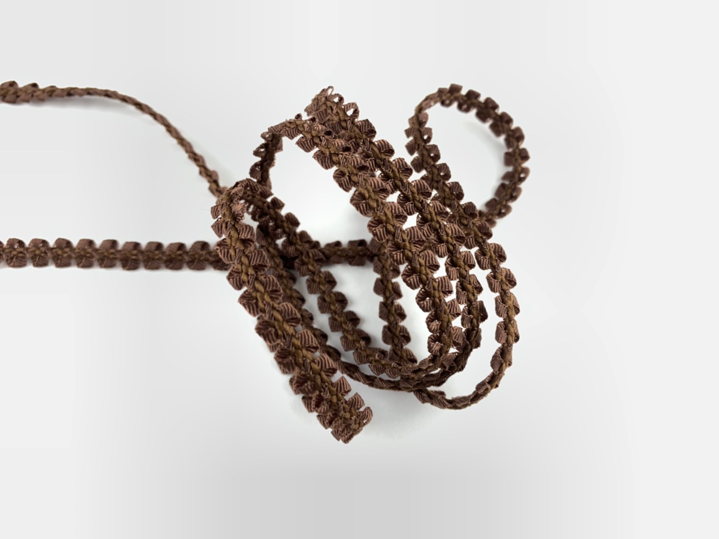 素色雙耳花飾織帶/8mm