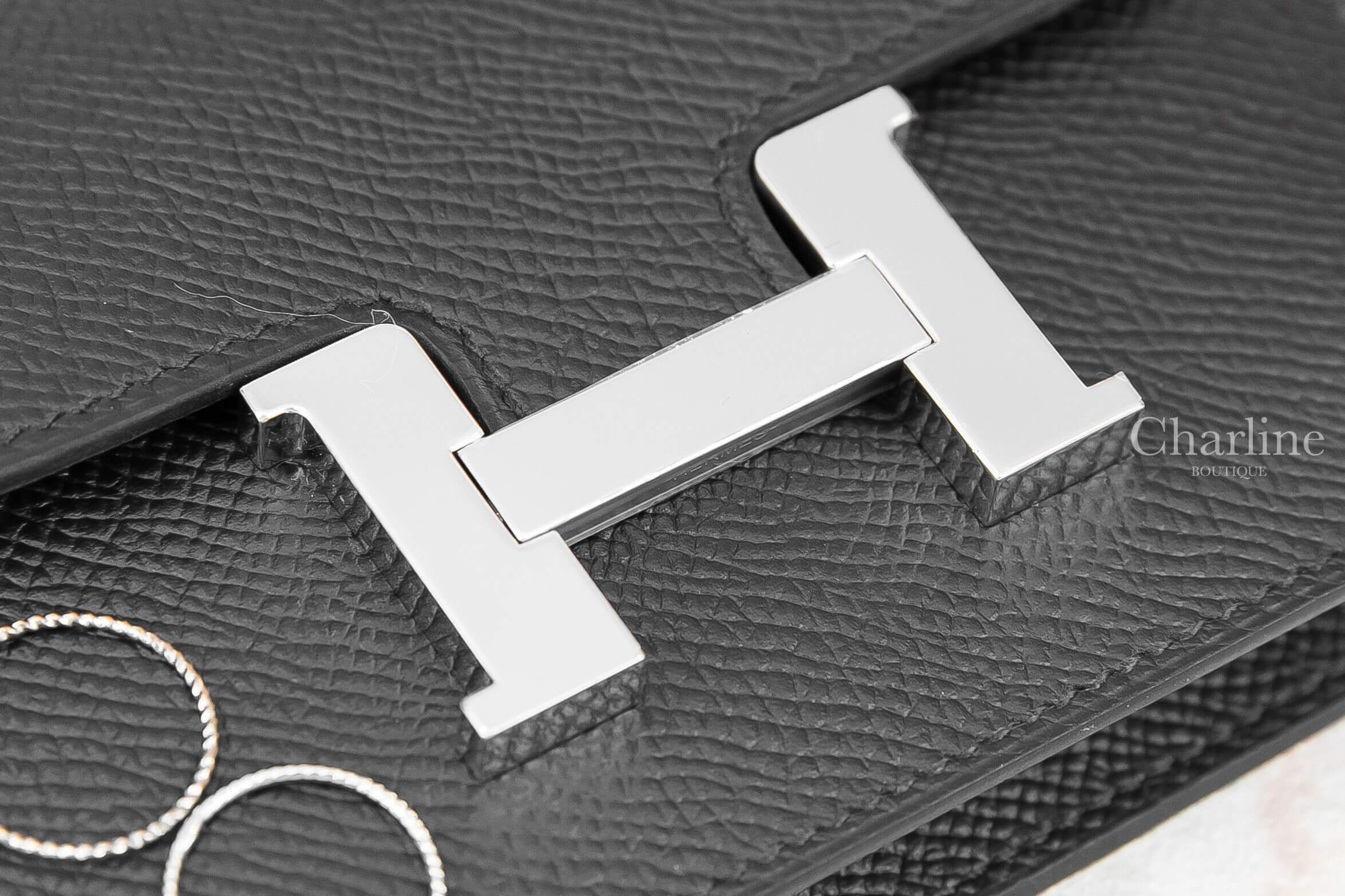Hermès Constance Slim Wallet 89 Noir Epsom 黑色銀釦短夾