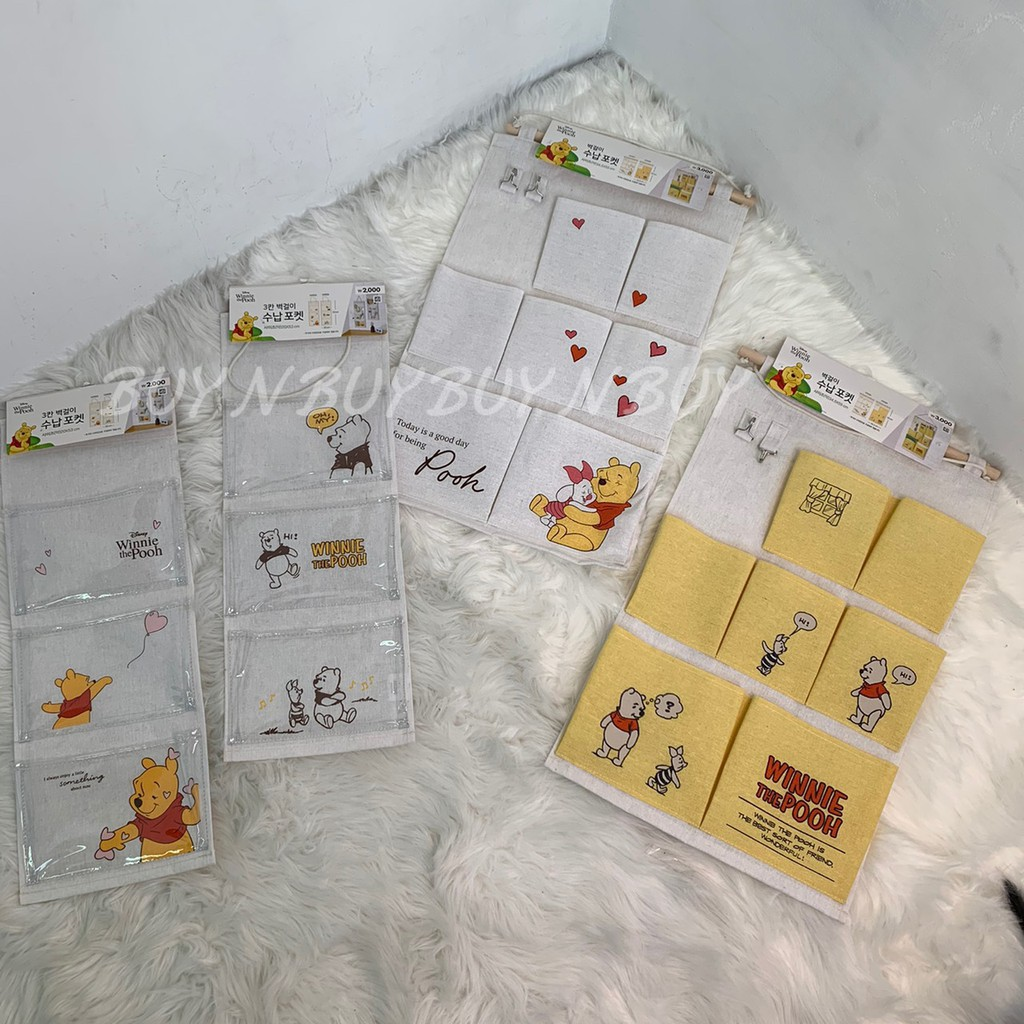 韓國 小熊維尼 收納掛袋 掛式家居收納袋