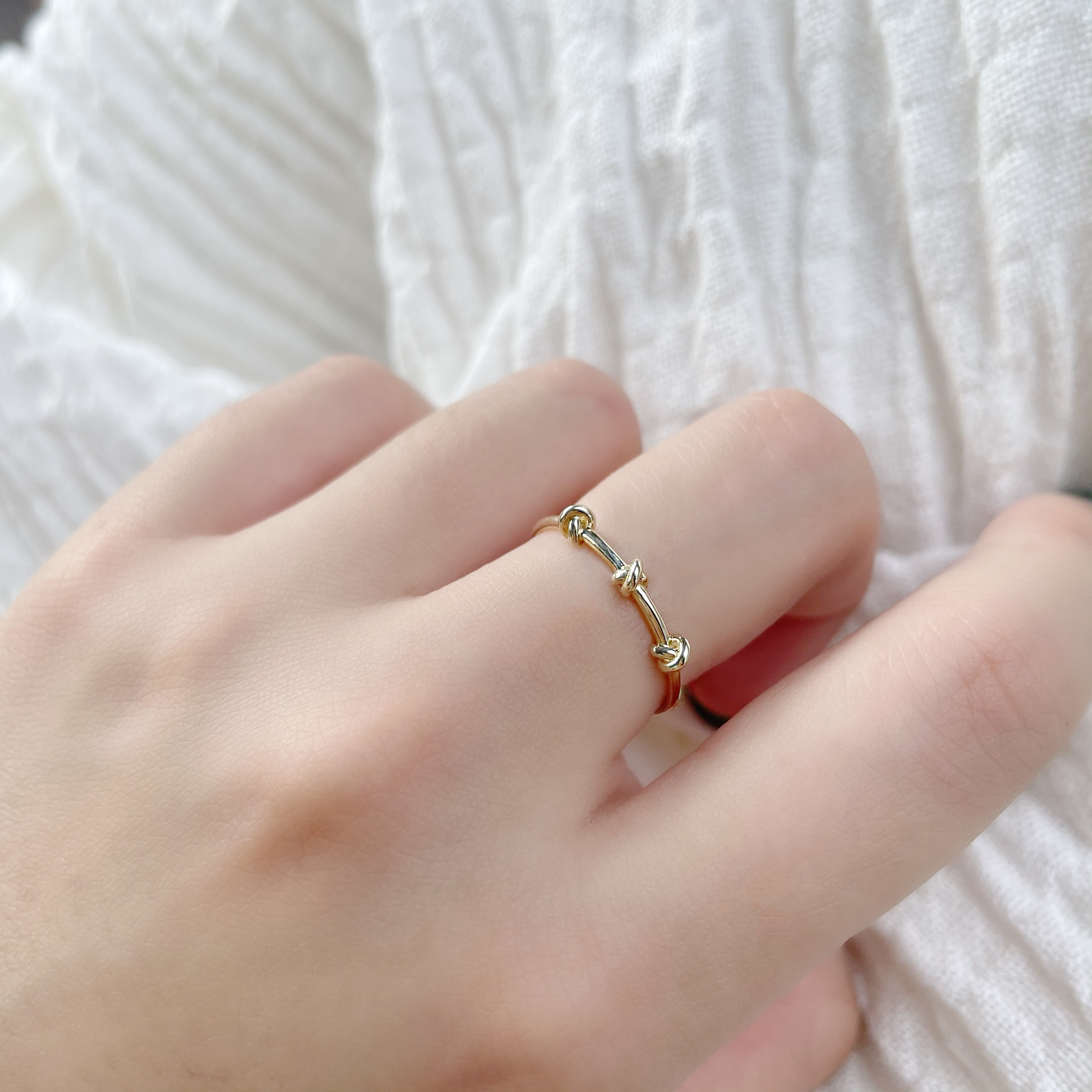 14K Triple knot戒指