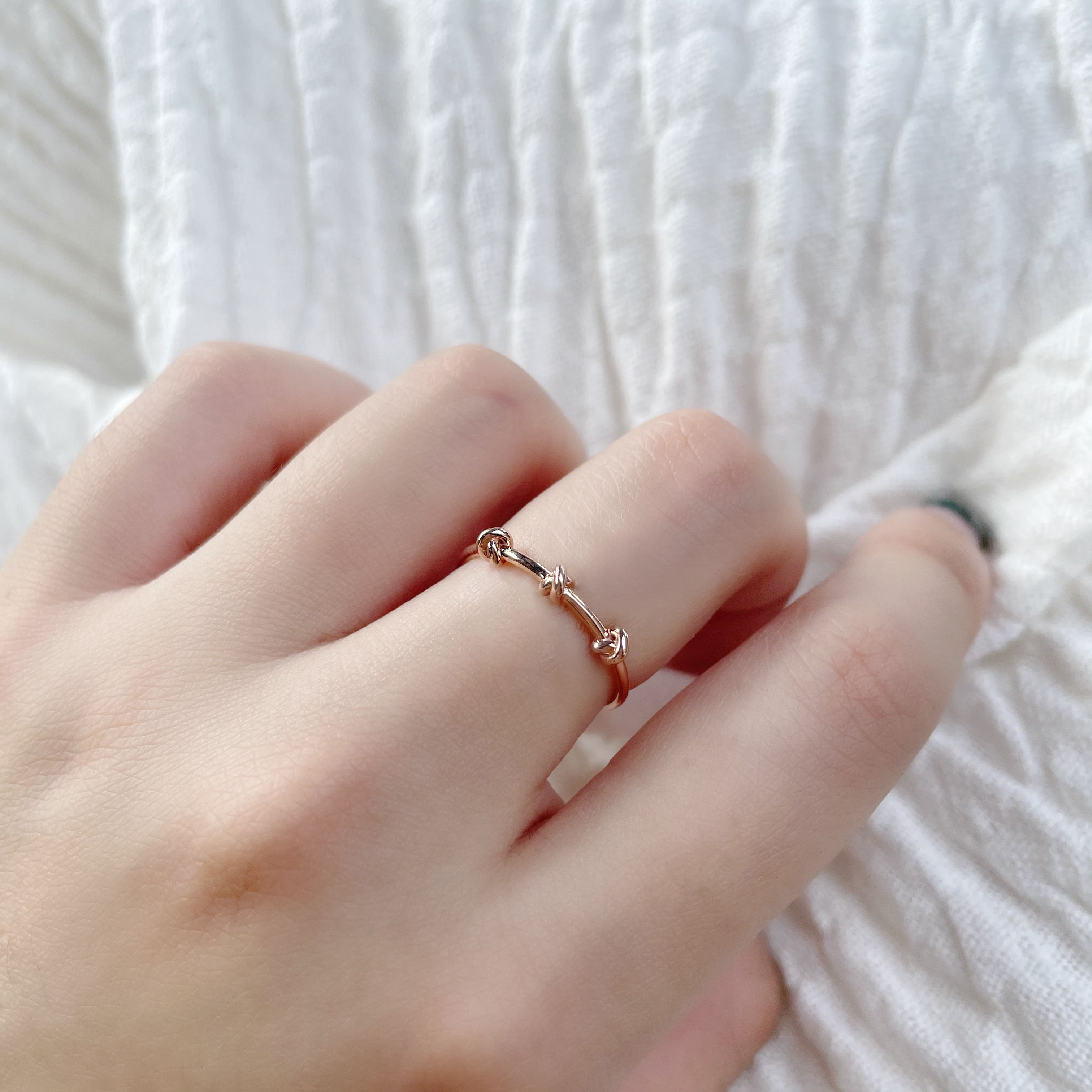 14K Triple knot戒指