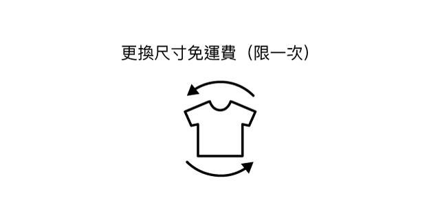 免費更換一次尺寸