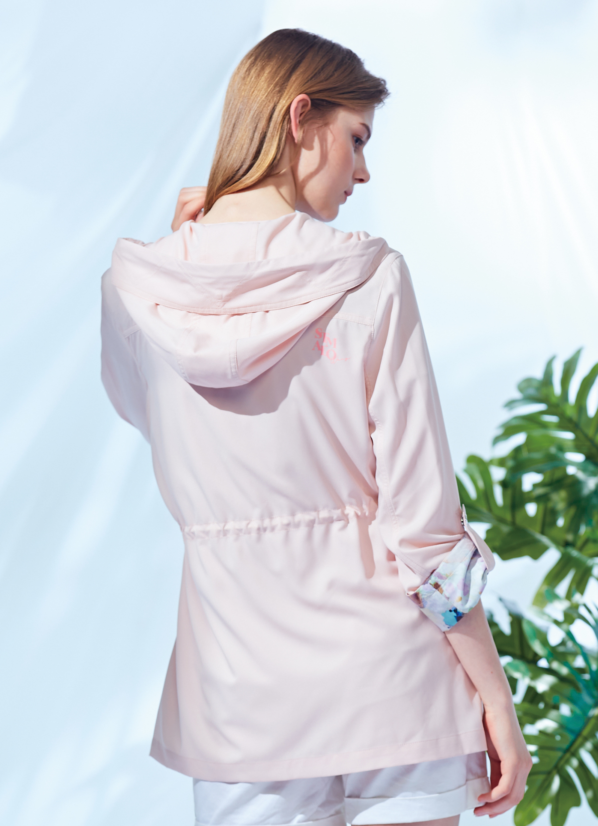 【惜福品】荷蘭TANATEX UPF50+超跑抗曬漾采花繪風衣剪裁防曬外套-2105WJ-玫瑰粉