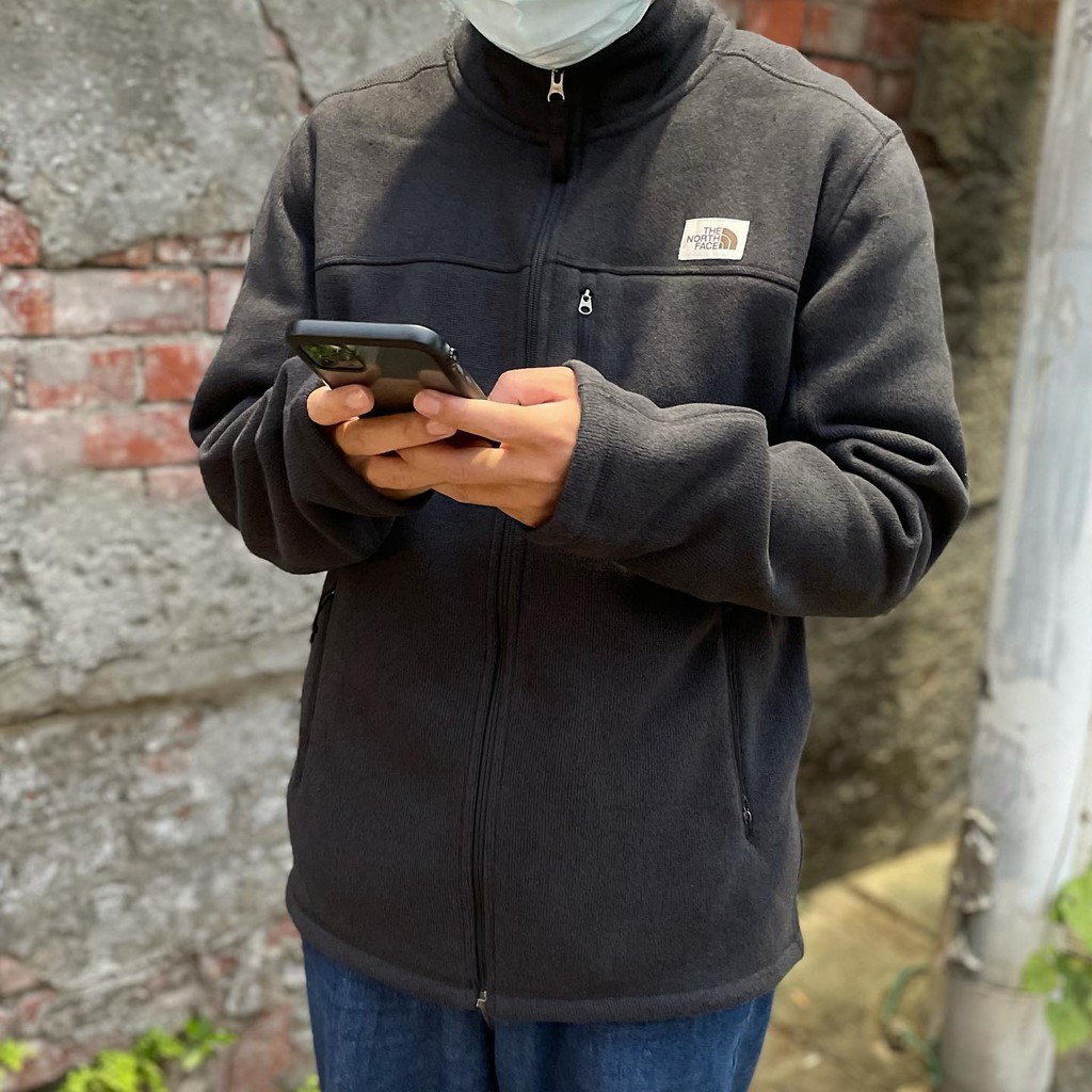 The north face 布標 立領外套 黑色