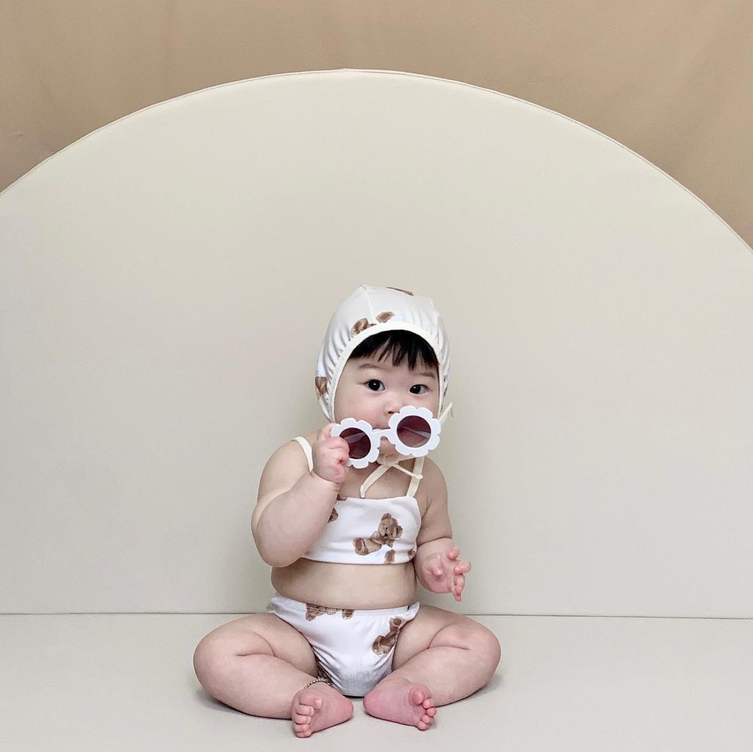 特韓熊寶寶兩件式泳衣