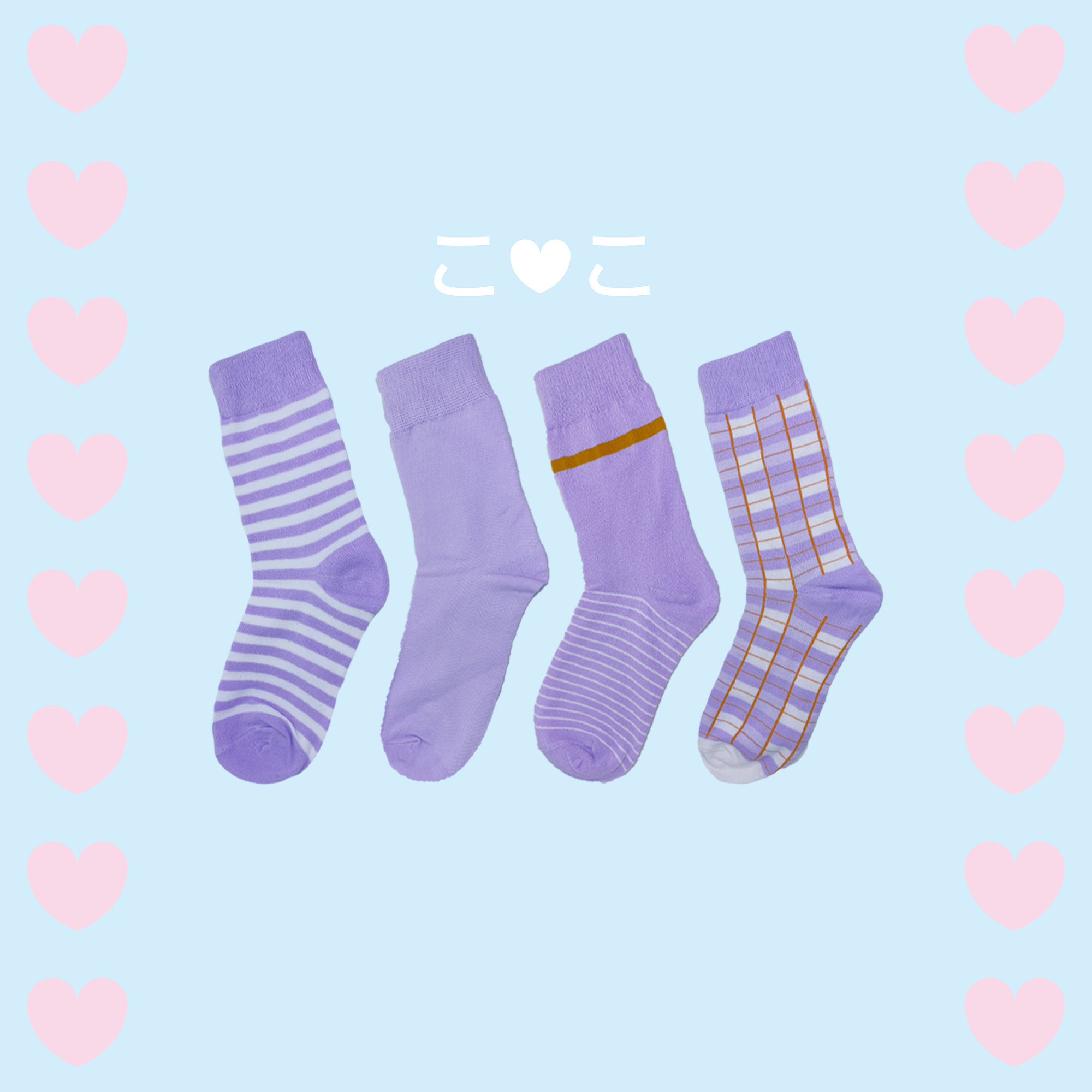 正韓紫色系列質感襪子