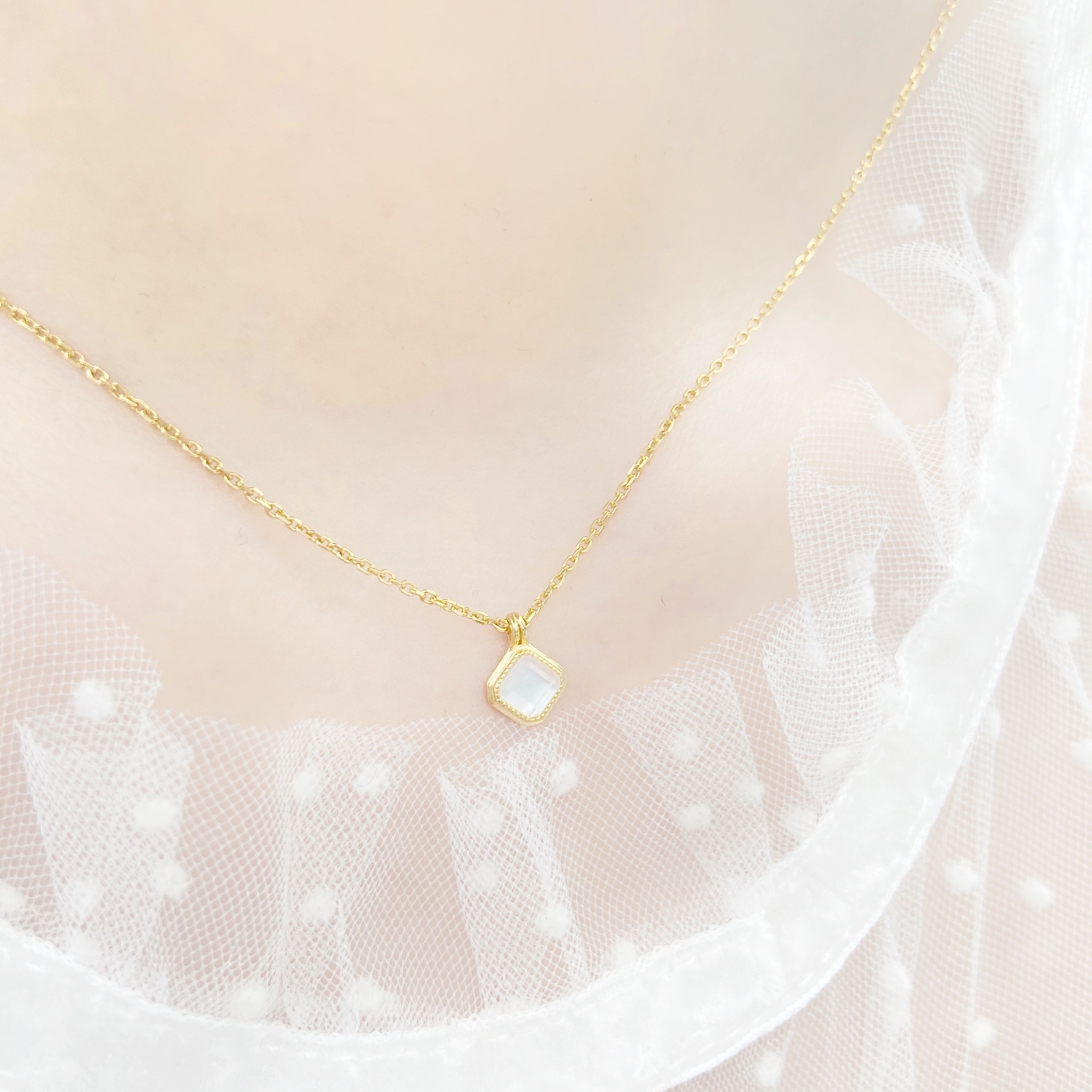 | 925純銀・ 白水晶 | 留白項鍊 | NE0234 |