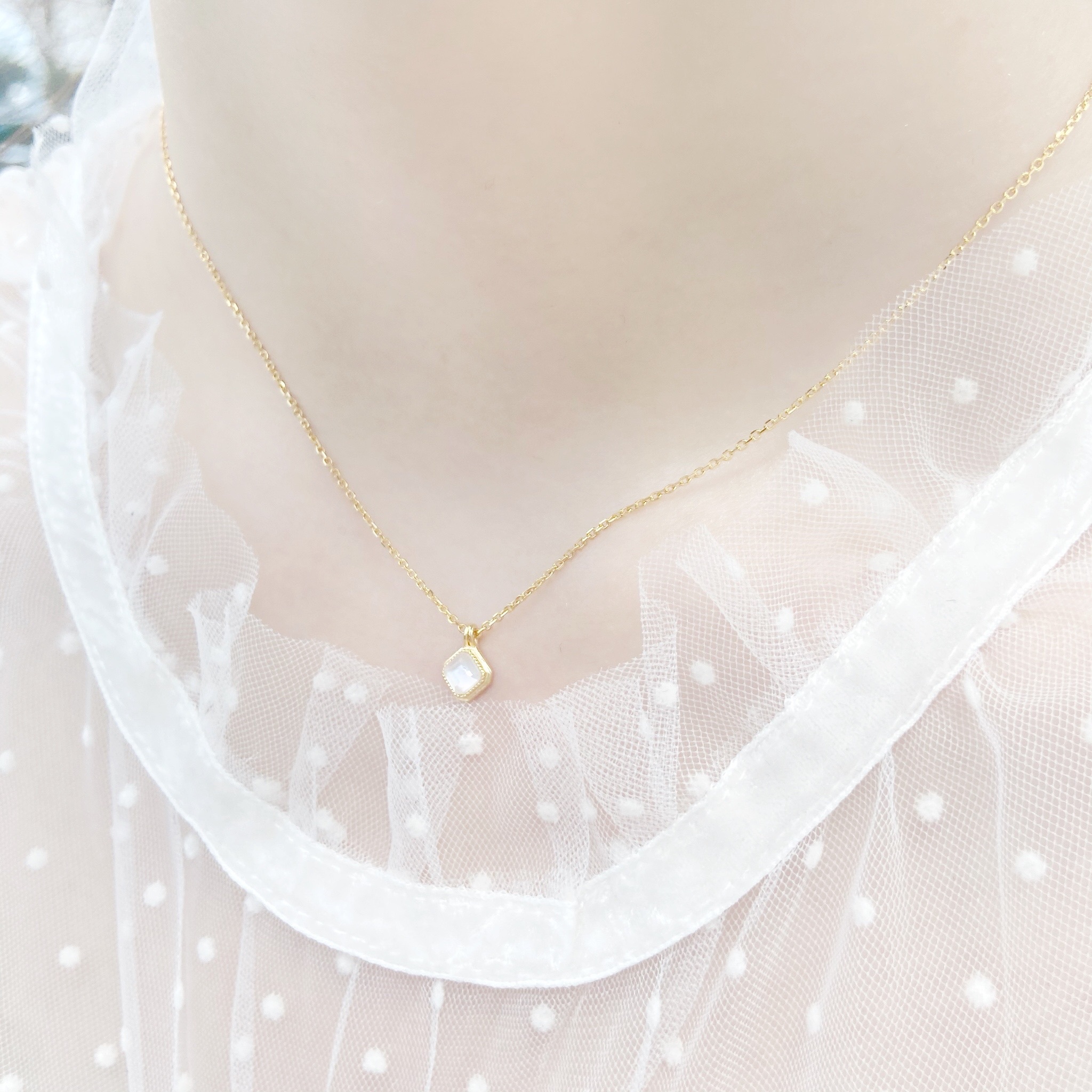 | 925純銀・ 白水晶 | 留白項鍊 | NE0234 |