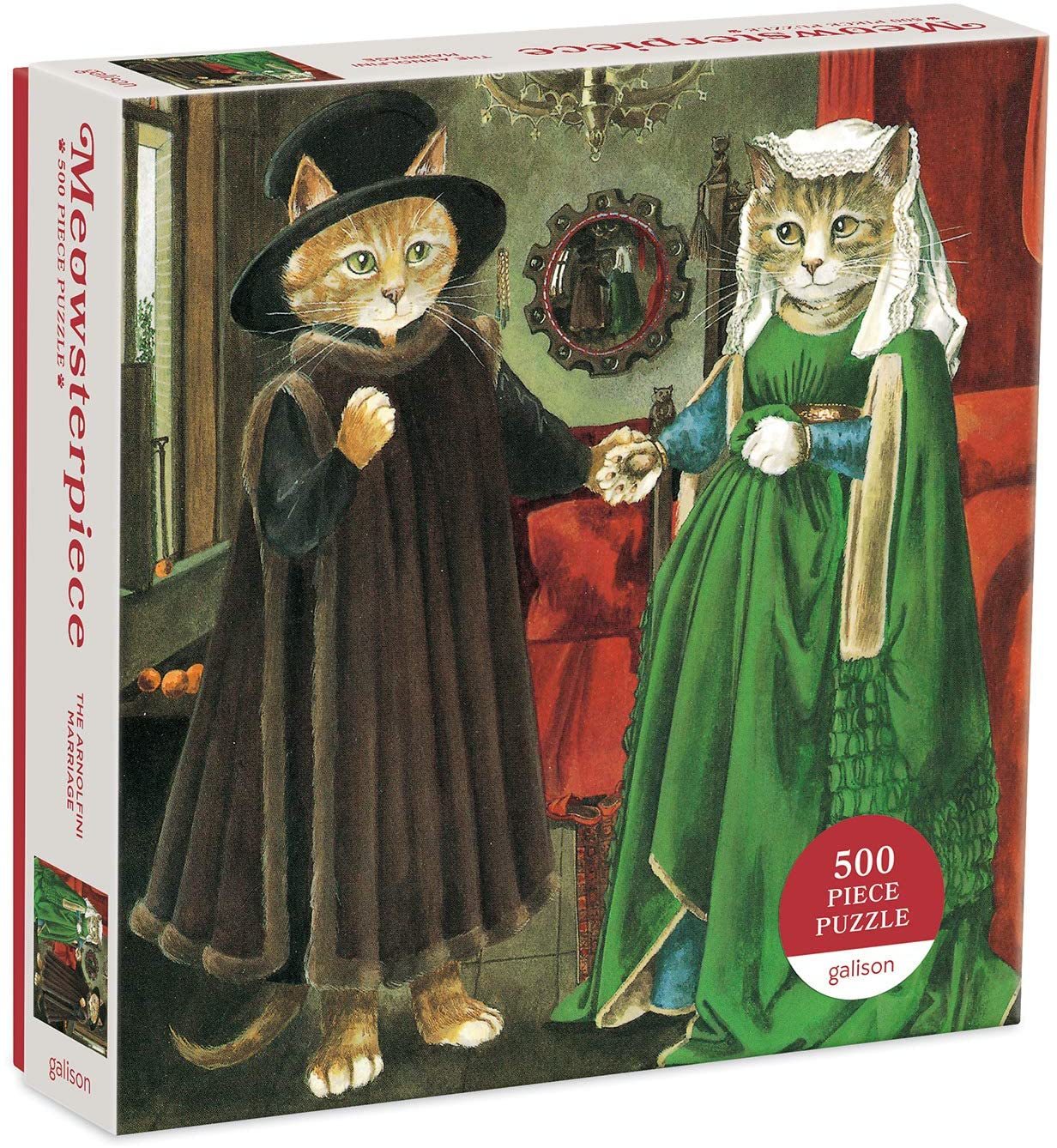 【GALISON】西方貓藝術 阿諾爾菲尼婚姻500片拼圖