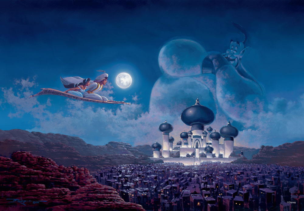 【TENYO】迪士尼阿拉丁飛行地毯和城堡 1000片拼圖