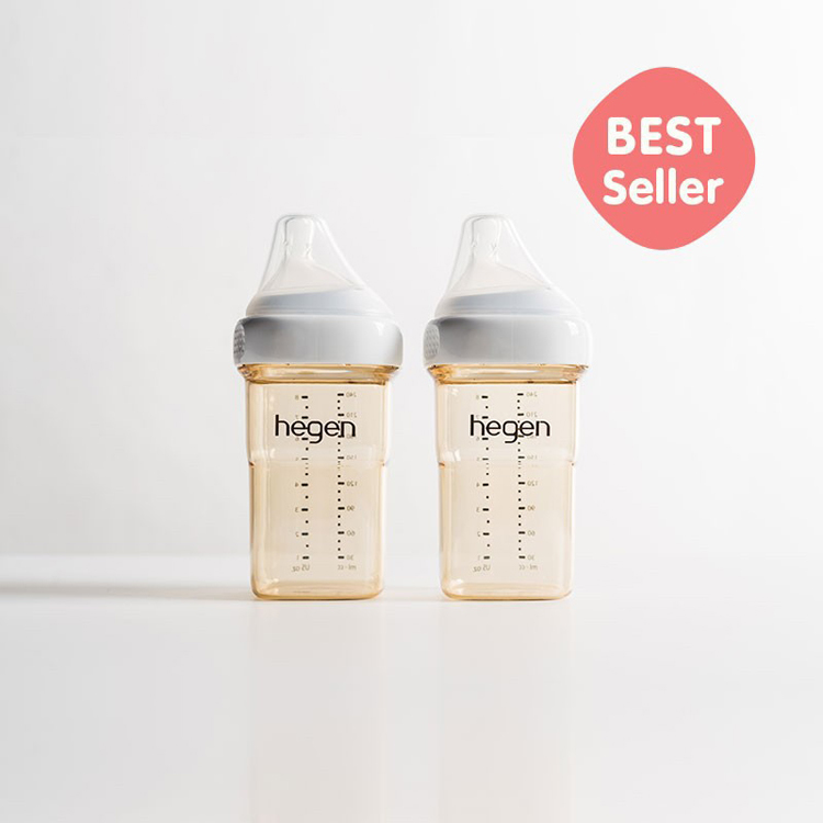 hegen金色奇蹟PPSU多功能方圓型寬口奶瓶240ml(雙瓶組)