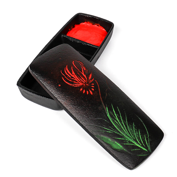 【高岡銅器】片栗花 朱肉印章盒