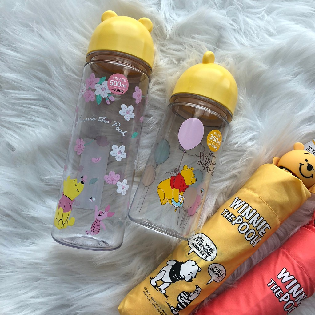 韓國 小熊維尼 透明水壺