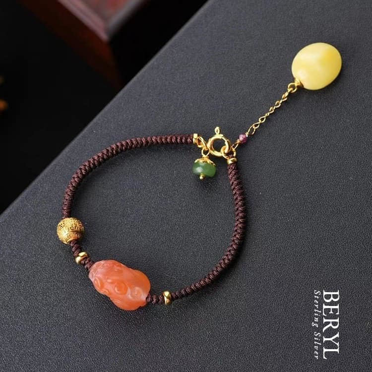 好好聚財｜招財南紅貔貅手繩