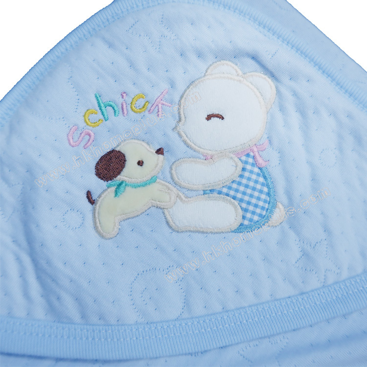 舒適牌: 台灣製 - 嬰兒素色薄抱毯 (綁帶款) 10301