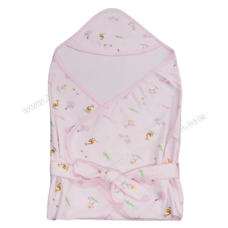 舒適牌: 台灣製 - 嬰兒純棉動物抱毯 (綁帶款) 00312