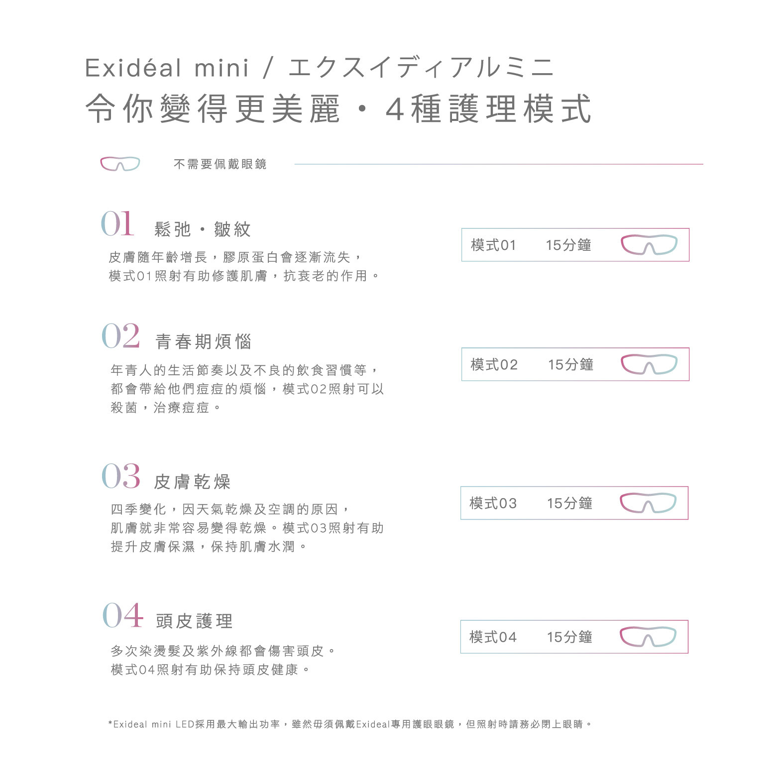 Exideal mini EX-120 小巧便攜彩光美容儀|日本品牌|原裝行貨|港澳總