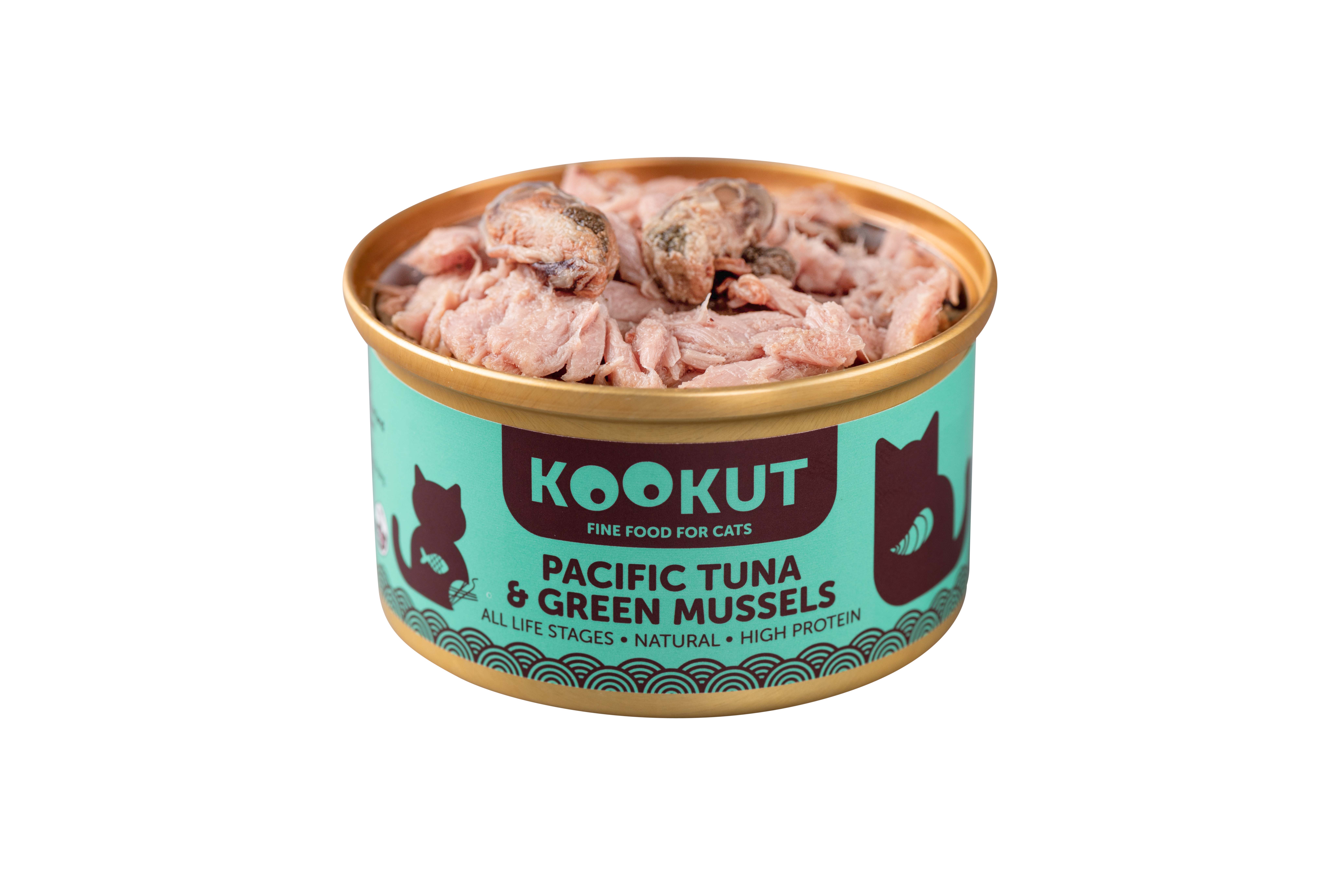 KOOKUT Pacific Tuna & Green Mussels Cat Canned 70g