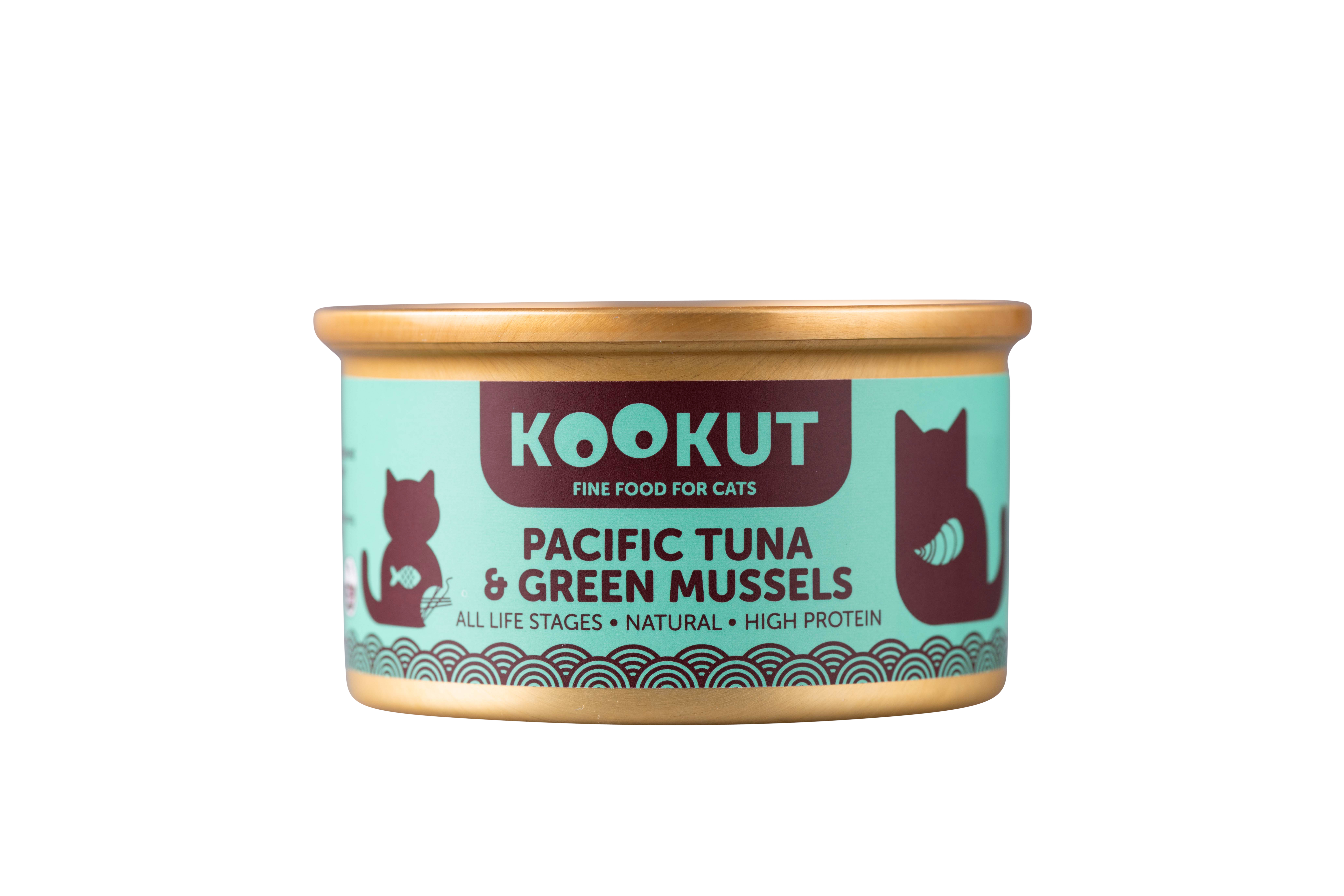 KOOKUT Pacific Tuna & Green Mussels Cat Canned 70g