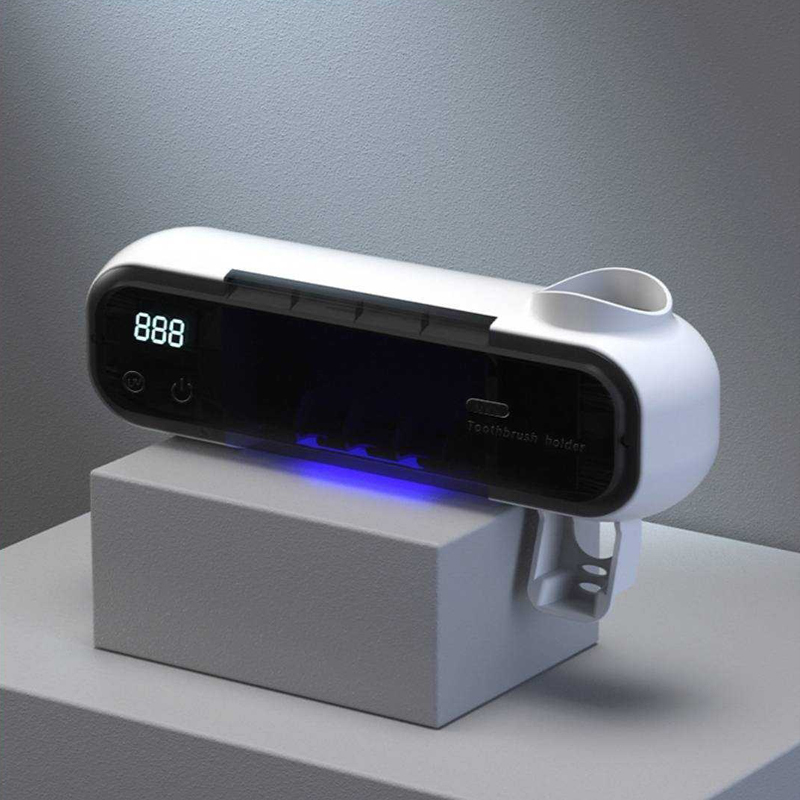 2IN1智能紫外線牙刷機｜每天都有新牙刷~ 不僅有紫外線照射，還有空氣清淨功能，觸摸式感應開關輕鬆上手，自動擠牙膏設計使用更便利!