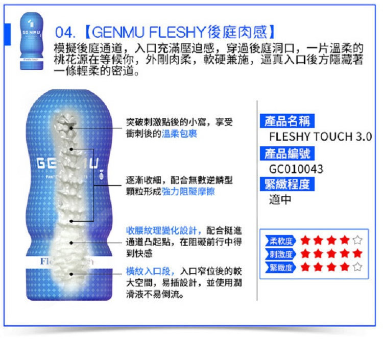 GENMU 第三代飛機杯 - Fleshy Touch 後庭肉感