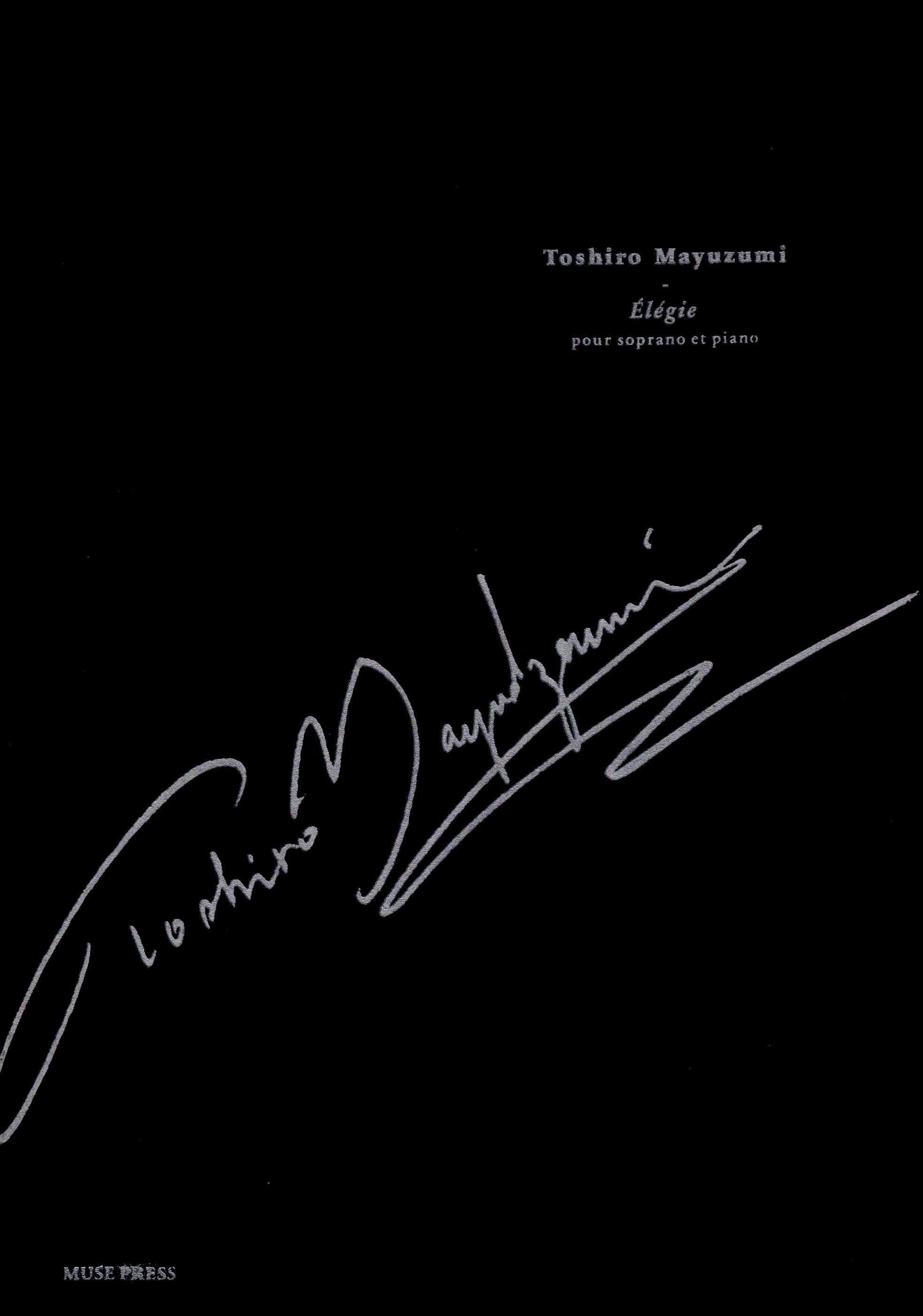 【鋼琴與聲樂樂譜】《黛敏郎：Elegie》pour soprano et piano