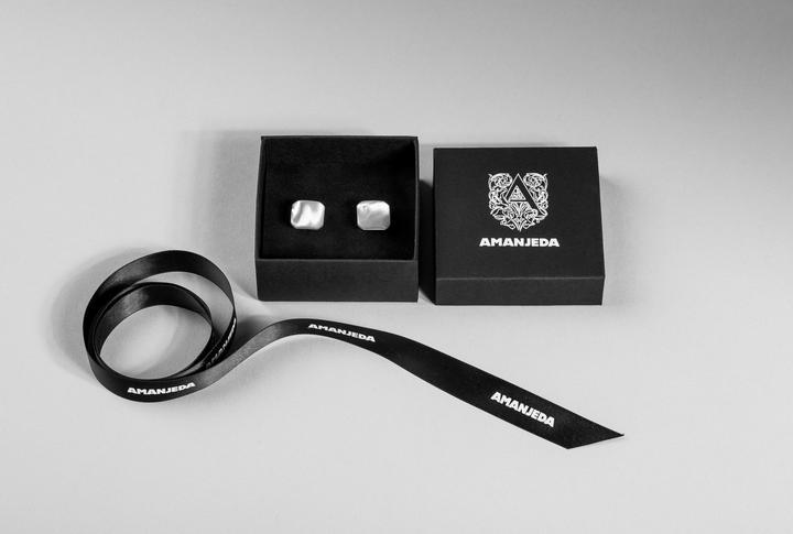 AMANJEDA Men shirt real pearl cufflinks