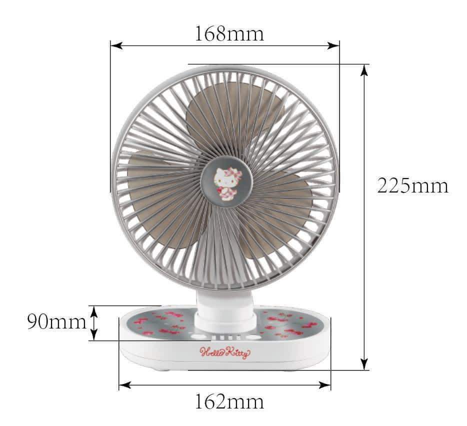 Sanrio 6吋USB充電便擕式座檯風扇