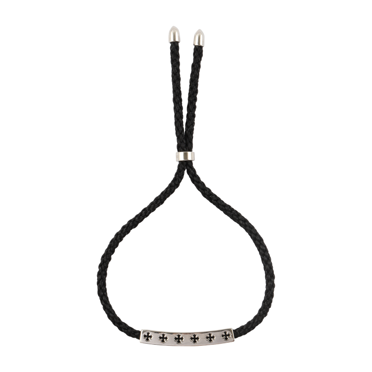 編織繩手鍊，情侶手鍊 鳶尾花十字方塊；MY ONLY LOVE 我唯一的愛（1892男款）