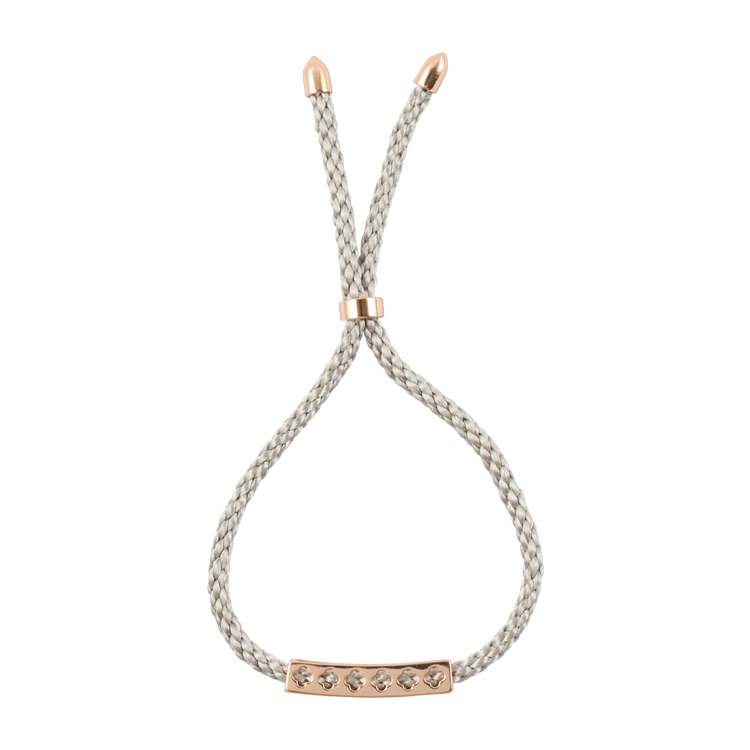 編織繩手鍊，情侶手鍊 鏤空四瓣花方塊；FALLEN FOR YOU 為你傾心（1892女款）