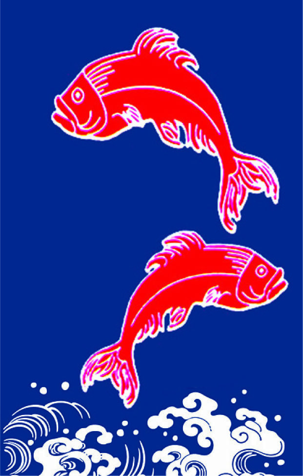 B006日式布簾(魚)