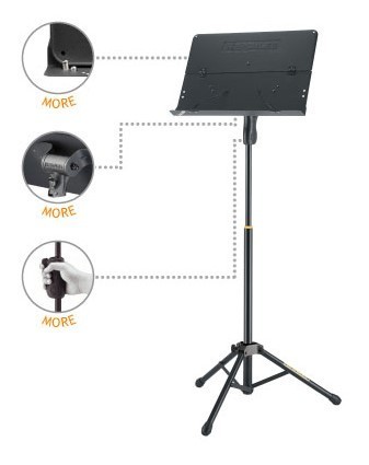 Hercules 海克力斯 BS408B 大譜架 / 三叉腳 無孔可摺譜版 / 快速升降 指揮用大譜架