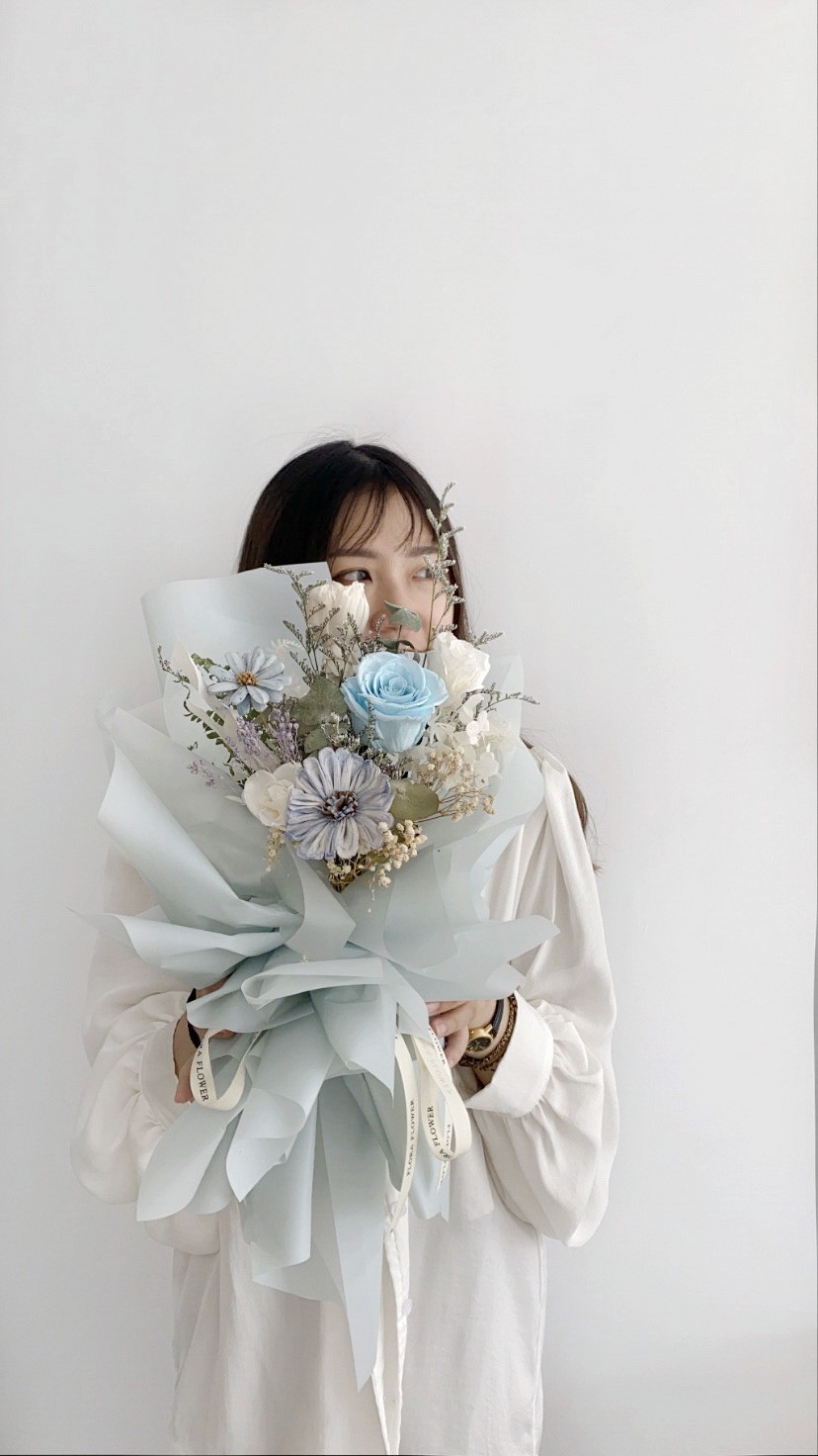 畢業花束-薄荷藍