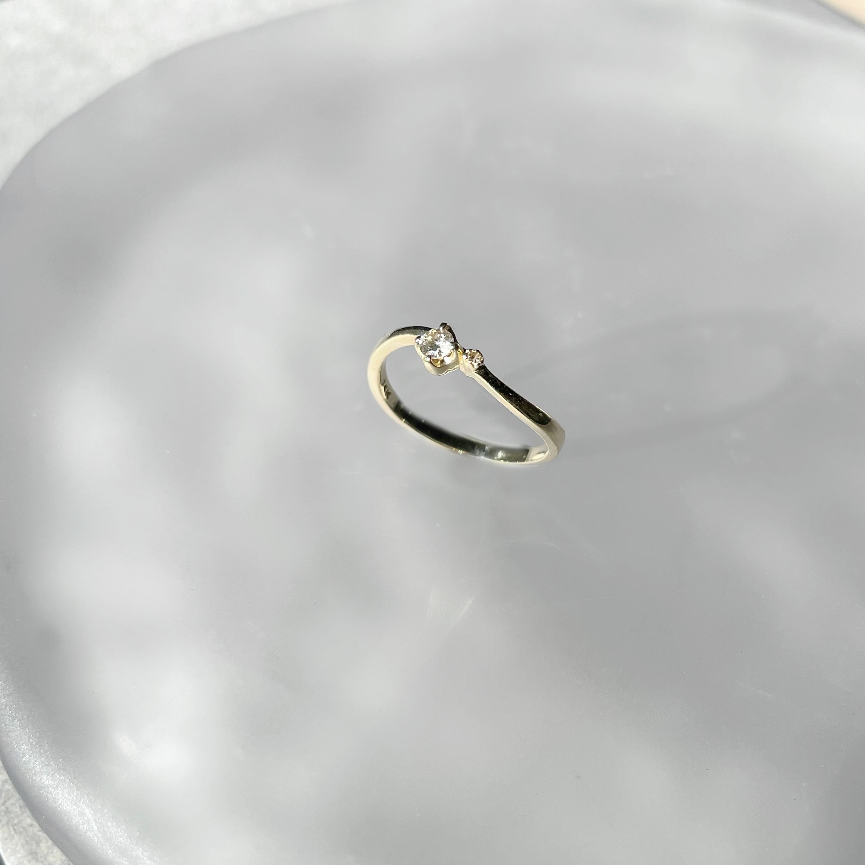 14K Eternal波浪真鑽戒指