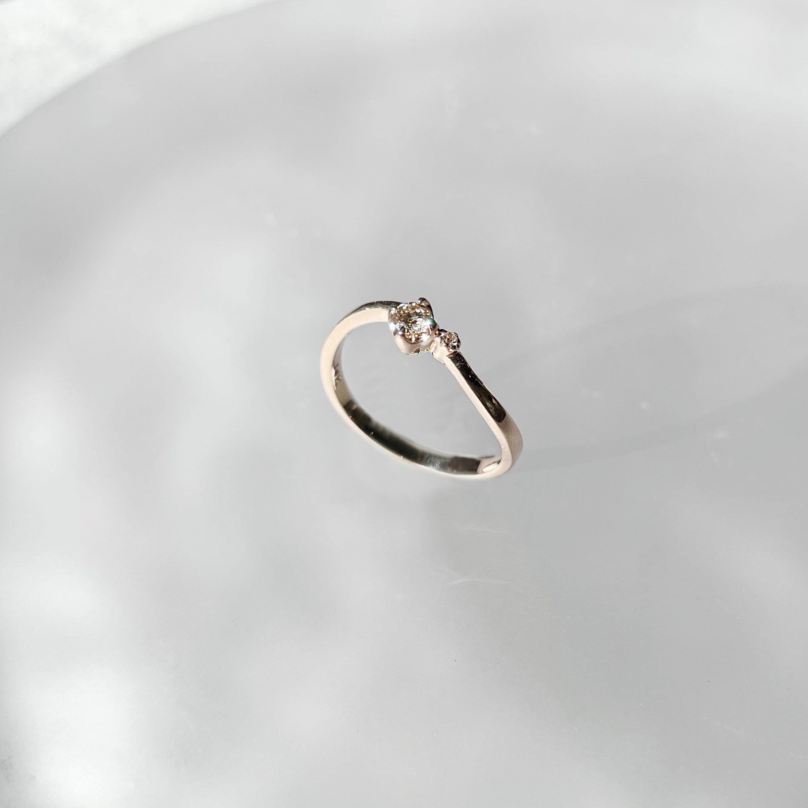 14K Eternal波浪真鑽戒指