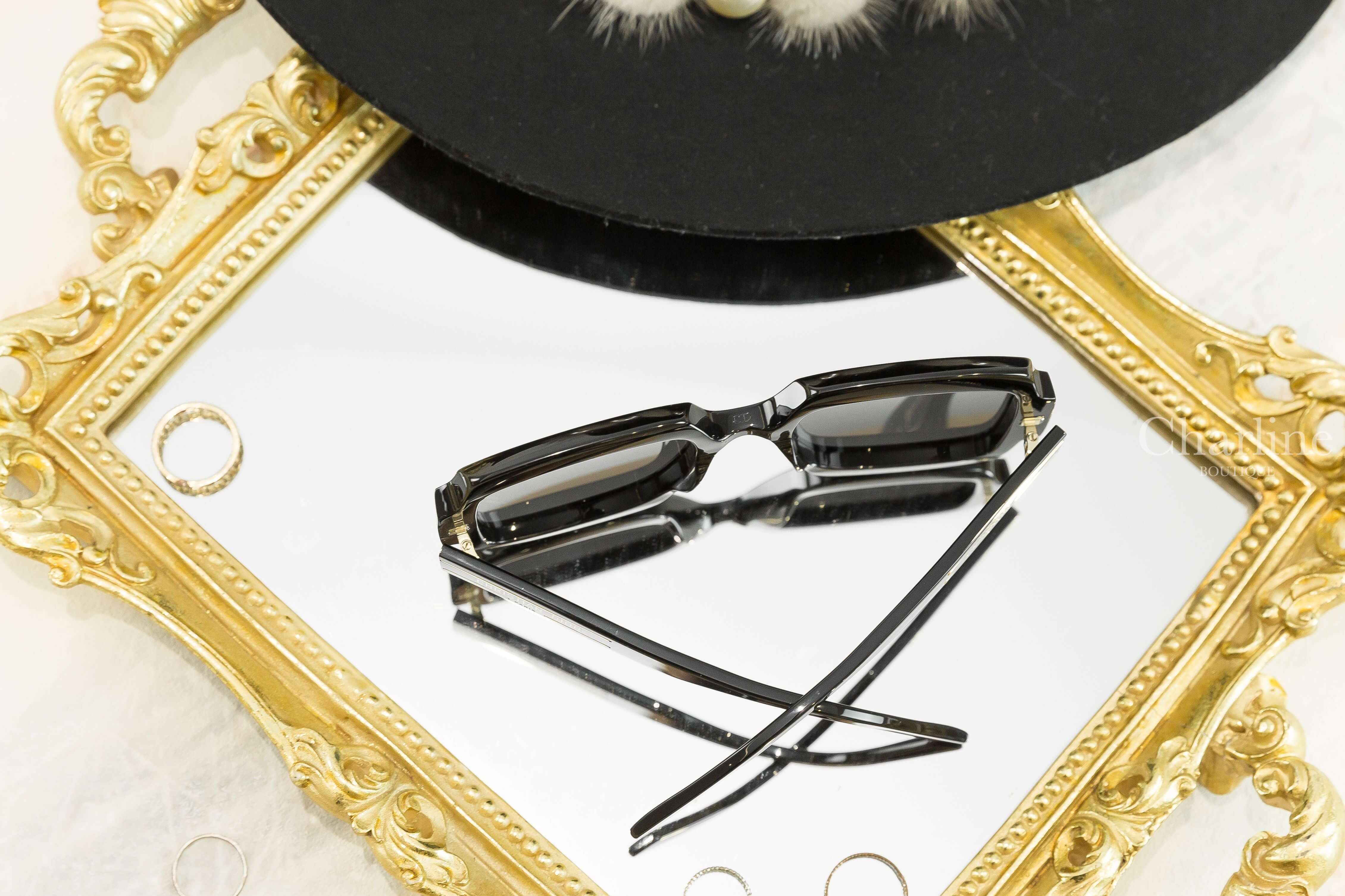 Dior Diorsignature S1U Black Square Sunglasses 黑色方框側邊金色 Logo 太陽眼鏡-Charline Boutique 精品代購