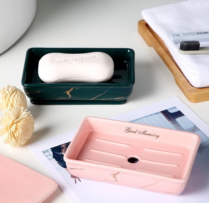 北歐風燙金大理石紋肥皂碟