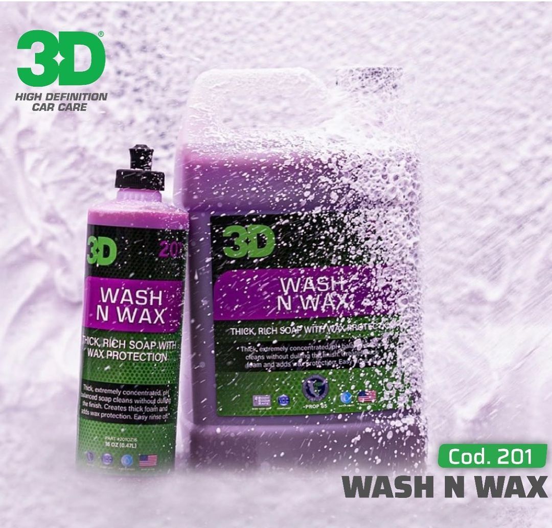3D 洗車蠟水 WASH AND WAX 16OZ
