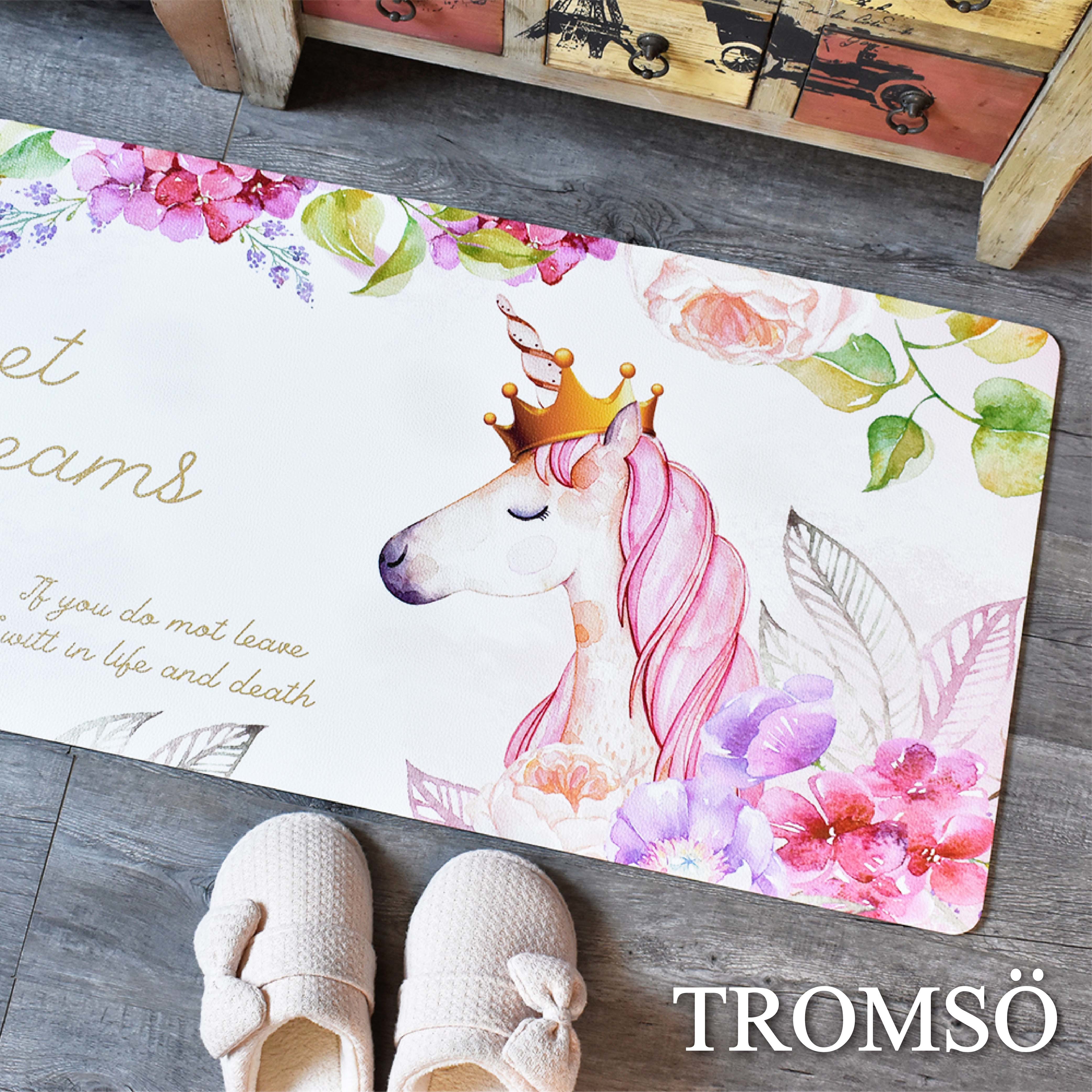 廚房防油皮革地墊-K331花境獨角獸