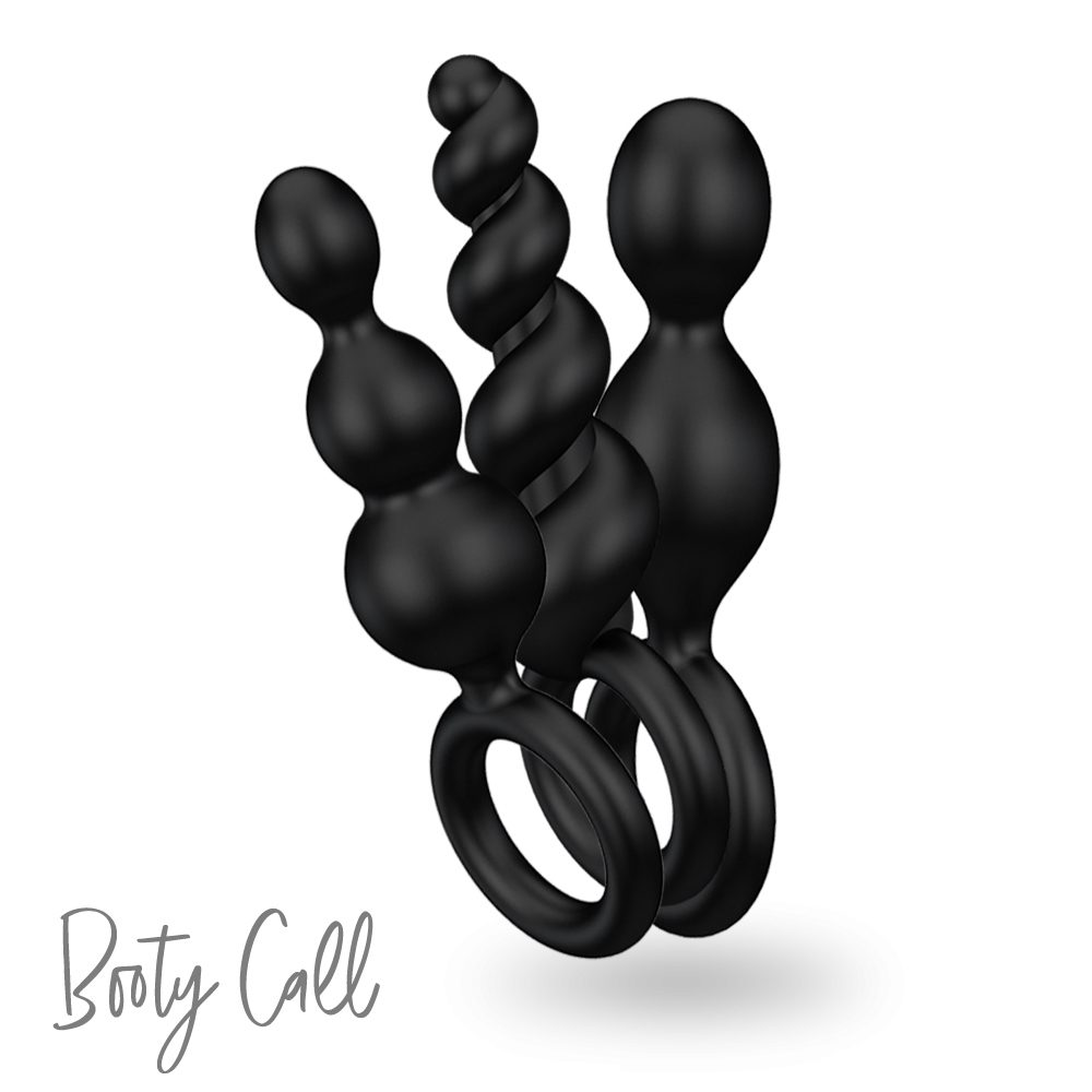 德國Satisfyer Booty Call後庭拉珠-黑色(3入)