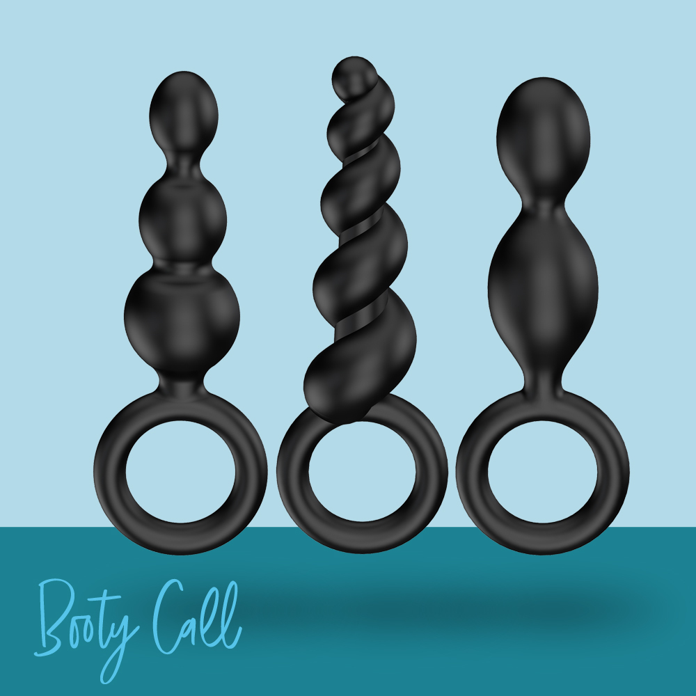 德國Satisfyer Booty Call後庭拉珠-黑色(3入)